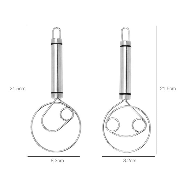 Stainless Steel Flour Mixer Flour And Egg Beaters Noodle Making Tools, Specification: Double Circle - free shipping - PMC TechLife - Order now!