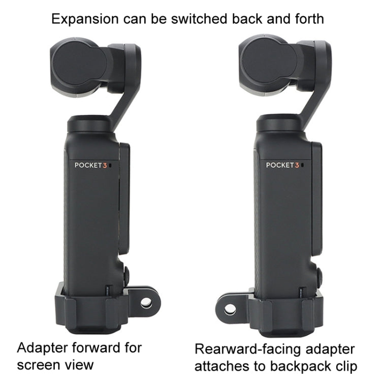 For DJI OSMO Pocket 3 Expansion Bracket Adapter Gimbal Camera Mounting Bracket Accessories, Style: Expand Bracket+Backpack Clip - Mount & Holder by PMC TechLife | Online Shopping South Africa | PMC TechLife | Buy Now Pay Later Mobicred