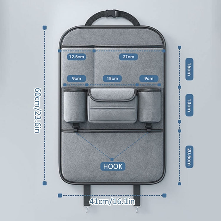Multifunction Car Seat Back Storage Bag Seat Back Pocket Car Utility Storage Hanging Bag(Gray) - Stowing Tidying by PMC TechLife | Online Shopping South Africa | PMC TechLife | Buy Now Pay Later Mobicred