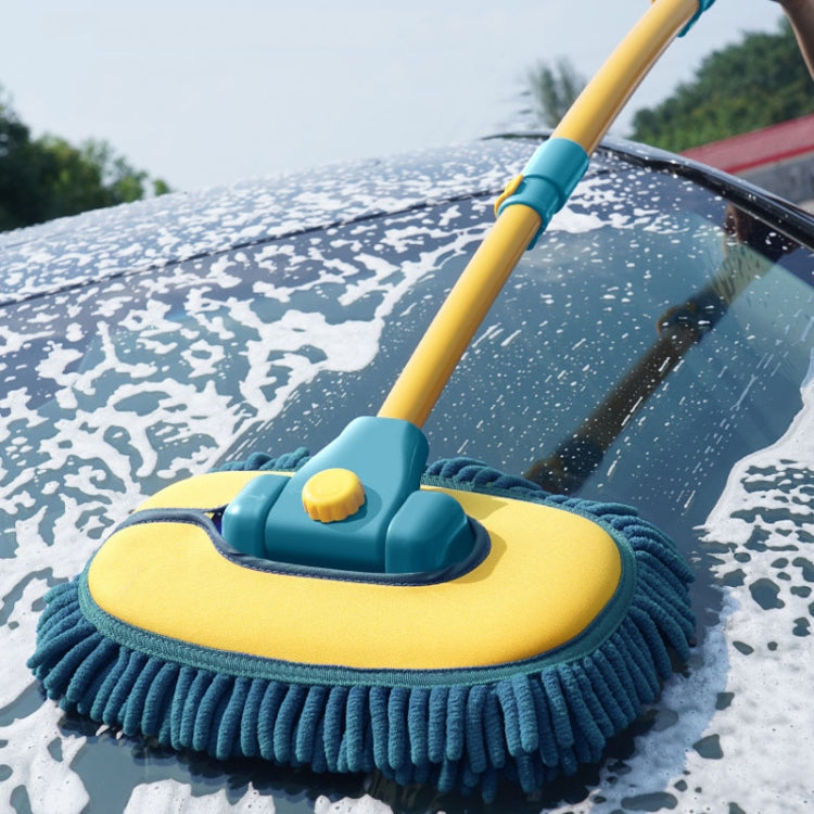 Curved Rod Car Wash Mop Retractable Cleaning Tool No Harm Car Special Soft Brush(Lake Green) - Car washing supplies by PMC TechLife | Online Shopping South Africa | PMC TechLife | Buy Now Pay Later Mobicred