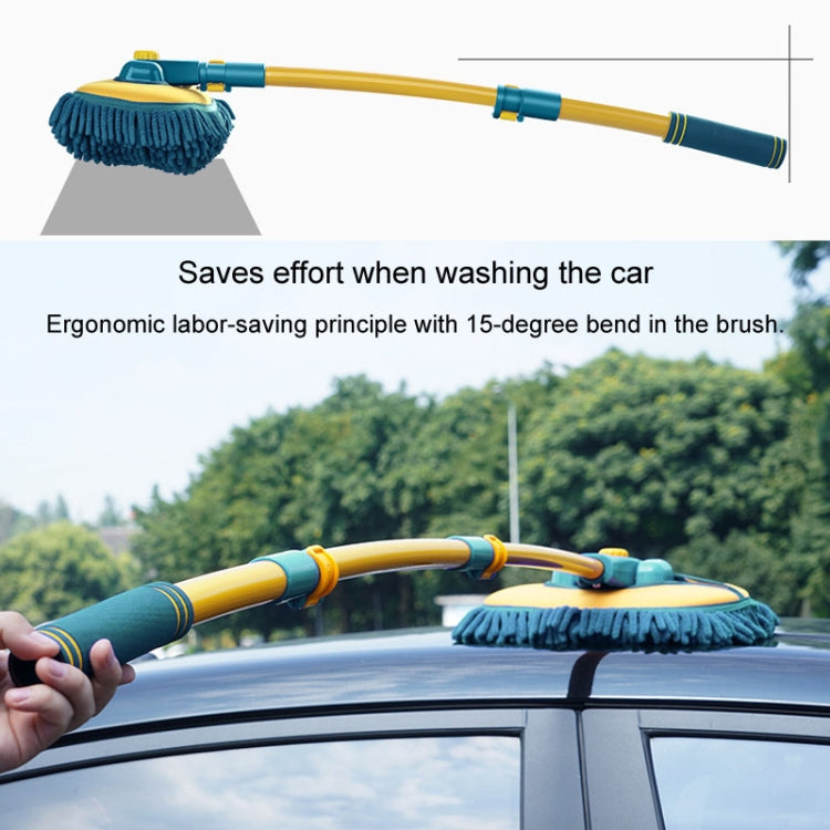 Curved Rod Car Wash Mop Retractable Cleaning Tool No Harm Car Special Soft Brush(Lake Green) - Car washing supplies by PMC TechLife | Online Shopping South Africa | PMC TechLife | Buy Now Pay Later Mobicred