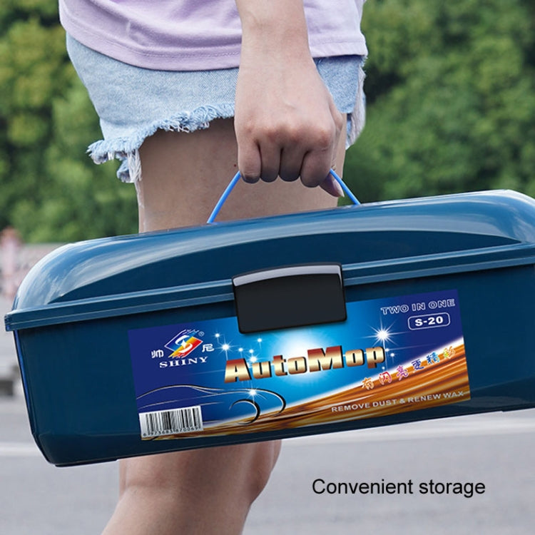 SHINY Car Dusting Duster Car Mop Soft Brush Car Wash Snow Sweeping Tool(With Storage Box) - free shipping - PMC Jewellery - Order now!