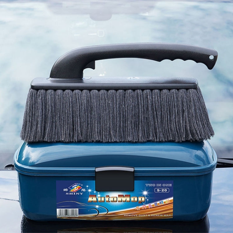 SHINY Car Dusting Duster Car Mop Soft Brush Car Wash Snow Sweeping Tool(With Storage Box) - free shipping - PMC Jewellery - Order now!