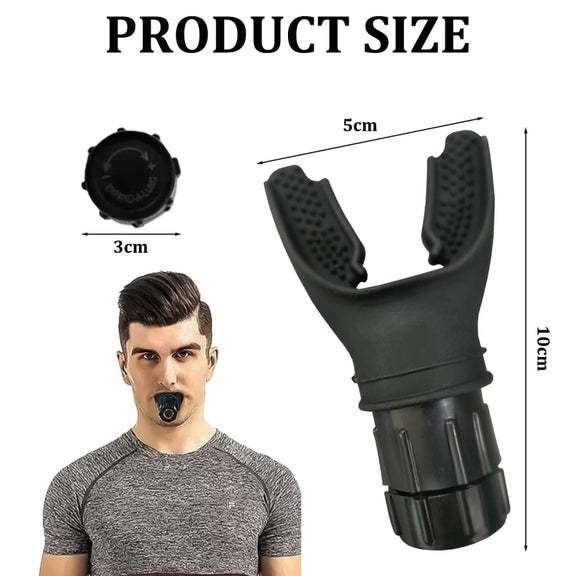 Breathing Exerciser Trainer Adjusts Resistance Lung Capacity Strengthener(Black)