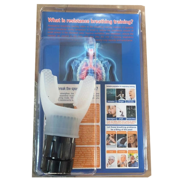 Breathing Exerciser Trainer Adjusts Resistance Lung Capacity Strengthener(Black)