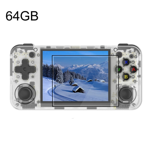 ANBERNIC RG35XX H Handheld Game Console 3.5 Inch IPS Screen Linux System 64GB(Transparent White) - free shipping - PMC Jewellery - Order now!