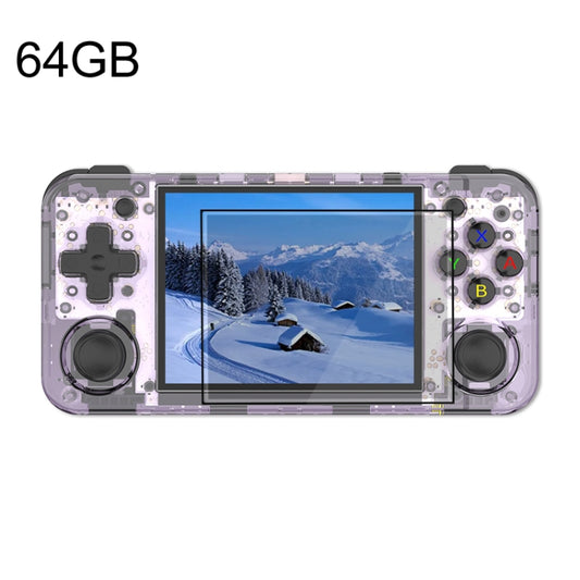 ANBERNIC RG35XX H Handheld Game Console 3.5 Inch IPS Screen Linux System 64GB(Transparent Purple) - free shipping - PMC Jewellery - Order now!