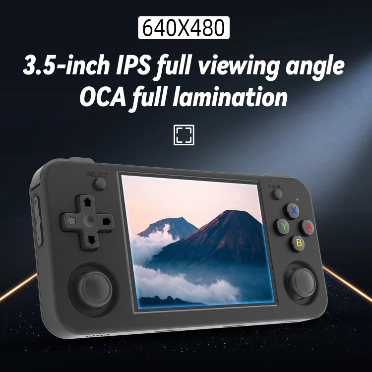 ANBERNIC RG35XX H Handheld Game Console 3.5 Inch IPS Screen Linux System 64GB+128GB(Black)