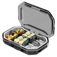 Portable Mini Compartmentalized Sealed Pill Box Weekly Morning And Evening Pill Capsule Dispensing Box, Style: 6 Grids Gray - free shipping - PMc TechLife - Order now!