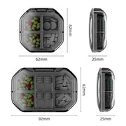 Portable Mini Compartmentalized Sealed Pill Box Weekly Morning And Evening Pill Capsule Dispensing Box, Style: 4 Grids Gray