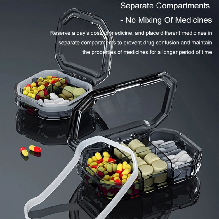 Portable Mini Compartmentalized Sealed Pill Box Weekly Morning And Evening Pill Capsule Dispensing Box, Style: 4 Grids Green - free shipping - PMc TechLife - Order now!