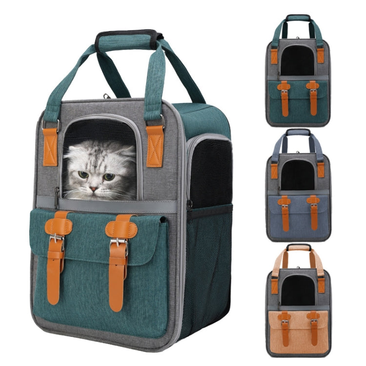 Outdoor Portable Shoulder Pet Backpack Handheld Foldable Breathable Cat Bag(Style 6 Green) - Pet Bags by PMC TechLife | Online Shopping South Africa | PMC TechLife | Buy Now Pay Later Mobicred