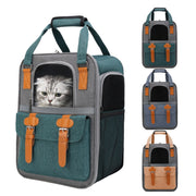 Outdoor Portable Shoulder Pet Backpack Handheld Foldable Breathable Cat Bag(Style 6 Green)