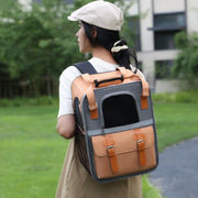 Outdoor Portable Shoulder Pet Backpack Handheld Foldable Breathable Cat Bag(Style 6 Green)