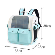 Breathable Square Cat Backpack Foldable Outdoor Portable Pet Bag(Model 4 Blue)
