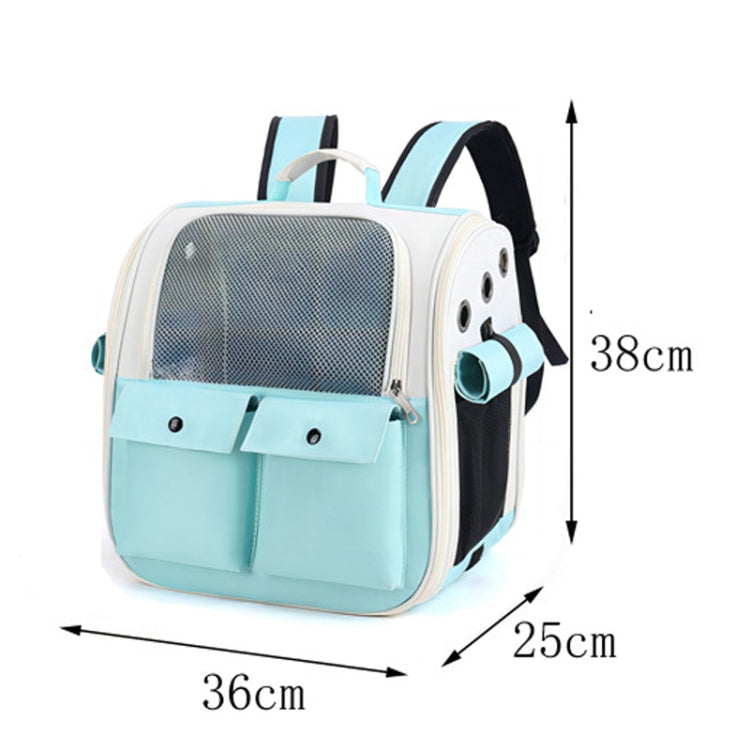 Breathable Square Cat Backpack Foldable Outdoor Portable Pet Bag(Model 4 Gray)
