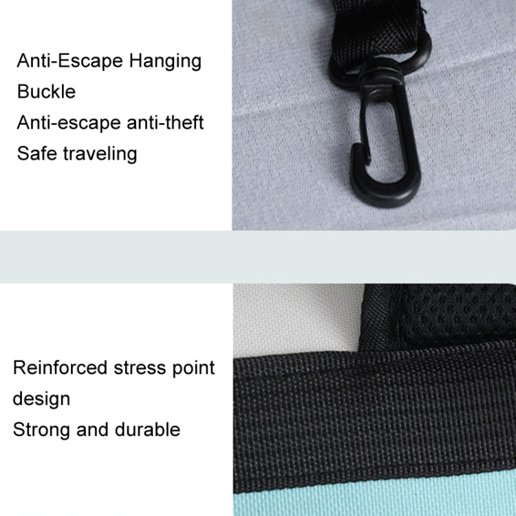 Breathable Square Cat Backpack Foldable Outdoor Portable Pet Bag(Model 4 Blue)