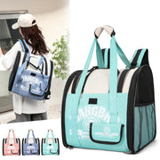 Simple Contrasting Pet Backpack Space Capsule Cat Bag Shoulder Dog Bag(Model 5 Green)