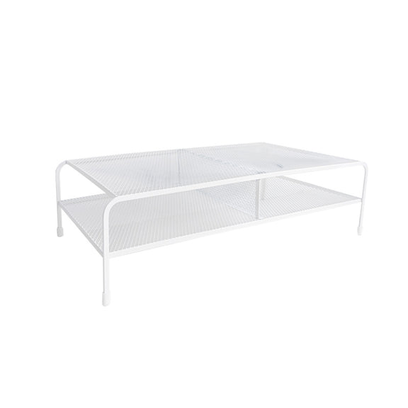 Computer Monitor Elevated Bracket Desk Wrought Iron Rack Organizer, Spec: Deepen Dual Layer