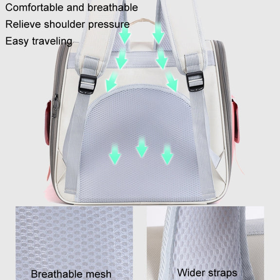 Outdoor Cat Backpack Large Capacity Breathable Pet Bag(Model 7 Yellow)