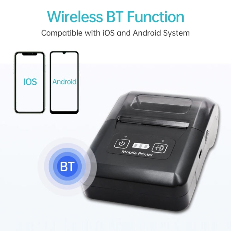 58mm Portable USB Charging Home Phone Bluetooth Thermal Printer(UK Plug)