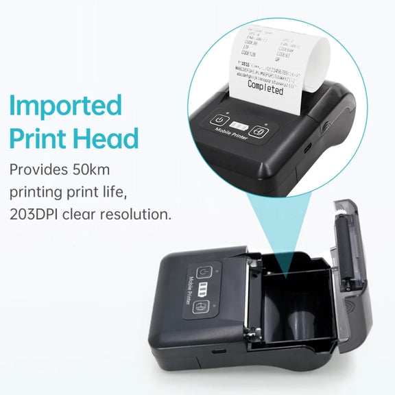 58mm Portable USB Charging Home Phone Bluetooth Thermal Printer(UK Plug)
