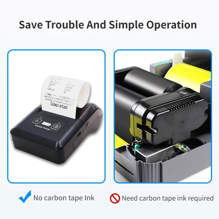 58mm Portable USB Charging Home Phone Bluetooth Thermal Printer(EU Plug)