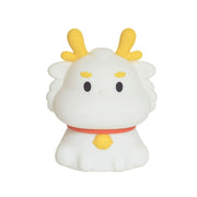 Dragon Silicone Sleeping Night Light Childrens Gift USB Rechargeable Ambient Lantern, Style: Pat Model(Colorful+Warm Yellow Light)
