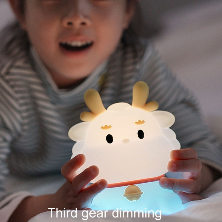 Dragon Silicone Sleeping Night Light Childrens Gift USB Rechargeable Ambient Lantern, Style: Pat Model(Colorful+Warm Yellow Light) - Night Lights by PMc TechLife | Online Shopping South Africa | PMc TechLife | Buy Now Pay Later Mobicred