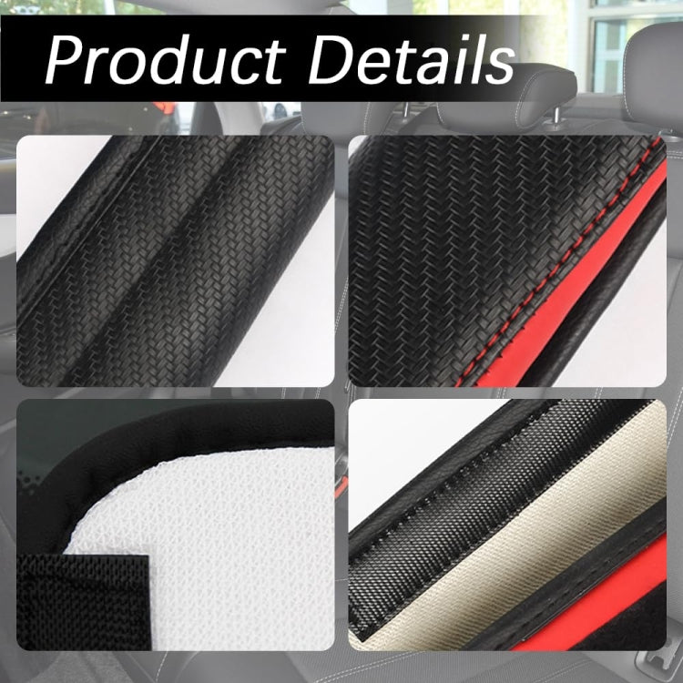 Car Seat Belt Cover Carbon Fiber Leather Auto Seat Shoulder Protection, Style: Crown Black - free shipping - PMC TechLife - Order now!