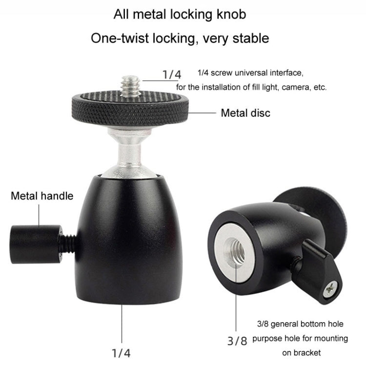 Q39 360 Degree Rotating Ball Tripod Projector Shooting Heads Accessories Cell Phone DSLR Camera Heads(1/4 Thread)