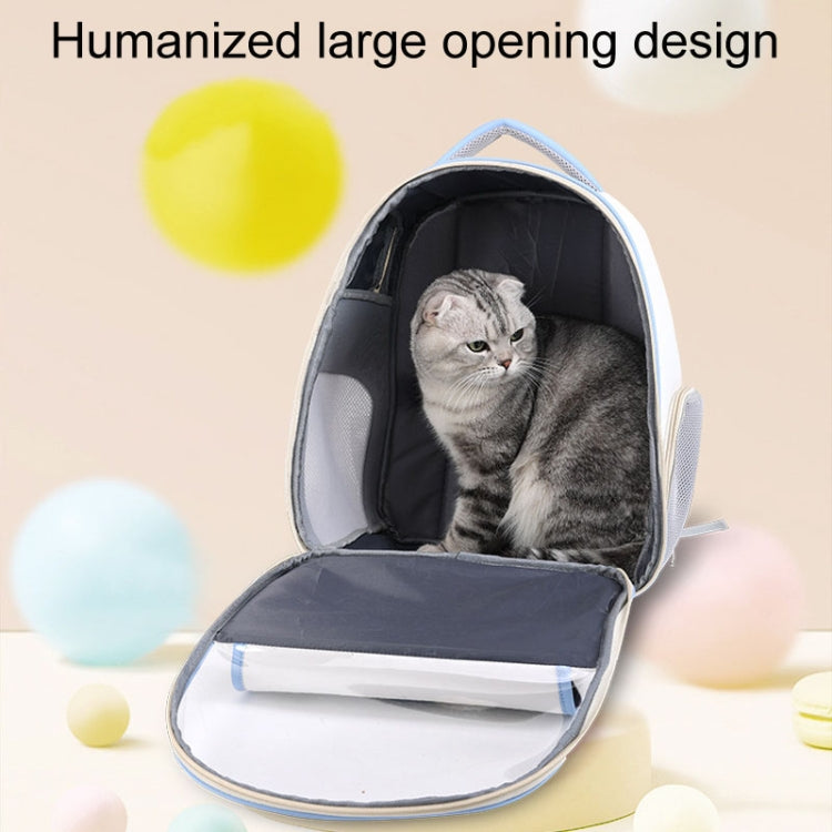 PU Pet Bag Cats And Dogs Outing Carrying Capsule Double Shoulder Backpacks(Model 6 White) - Pet Storages & Bags by PMC TechLife | Online Shopping South Africa | PMC TechLife | Buy Now Pay Later Mobicred