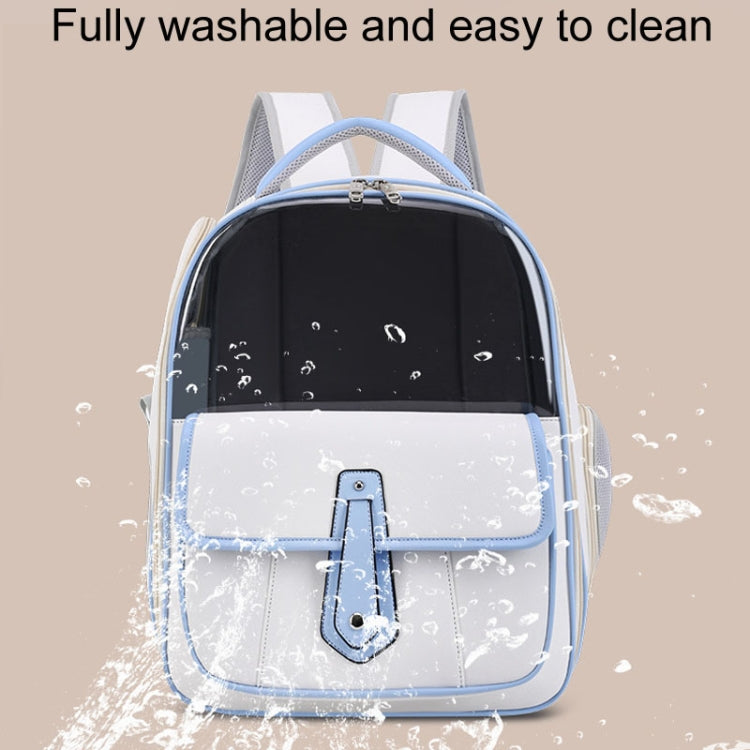 PU Pet Bag Cats And Dogs Outing Carrying Capsule Double Shoulder Backpacks(Model 6 Pink) - Pet Bags by PMC TechLife | Online Shopping South Africa | PMC TechLife | Buy Now Pay Later Mobicred