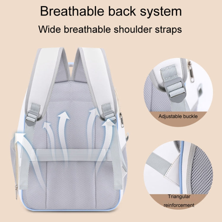 PU Pet Bag Cats And Dogs Outing Carrying Capsule Double Shoulder Backpacks(Model 6 Pink) - Pet Bags by PMC TechLife | Online Shopping South Africa | PMC TechLife | Buy Now Pay Later Mobicred