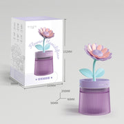 Flower Spray Hhydrating Colorful Atmosphere Light USB Aromatherapy Humidifier, Color: Sunflower Pink