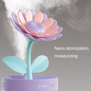 Flower Spray Hhydrating Colorful Atmosphere Light USB Aromatherapy Humidifier, Color: Sunflower Green