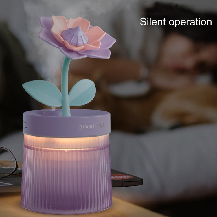 Flower Spray Hhydrating Colorful Atmosphere Light USB Aromatherapy Humidifier, Color: Sunflower Green - Air Purifiers & Accessories by PMC TechLife | Online Shopping South Africa | PMC TechLife | Buy Now Pay Later Mobicred