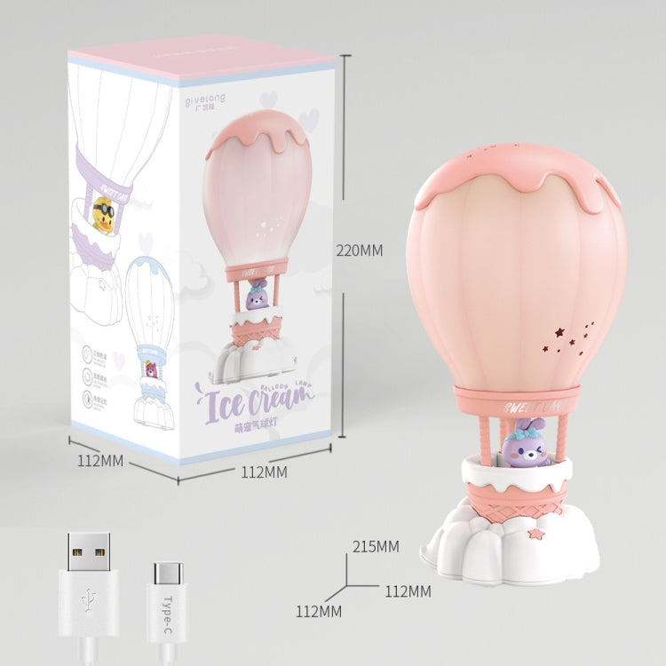 Cartoon Balloon Shape USB Charging Eye Protection LED Night Light Bedroom Reading Table Lamp, Color: Purple - Bedside Light by PMC TechLife | Online Shopping South Africa | PMC TechLife | Buy Now Pay Later Mobicred