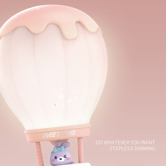 Cartoon Balloon Shape USB Charging Eye Protection LED Night Light Bedroom Reading Table Lamp, Color: Blue