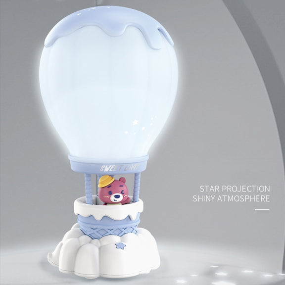 Cartoon Balloon Shape USB Charging Eye Protection LED Night Light Bedroom Reading Table Lamp, Color: Blue