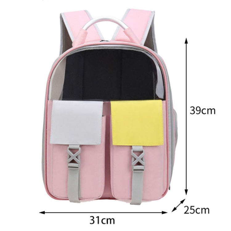 Pets Colorful Double Shoulder Bag Cats And Dogs Outing Carrying Capsule Backpacks(Model 6 Black) - Pet Bags by PMC TechLife | Online Shopping South Africa | PMC TechLife | Buy Now Pay Later Mobicred
