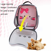Cartoon Pattern Cat Transparent Pet Bag Space Capsule Portable Pet Backpack, Color: Grey