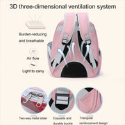 Cartoon Pattern Cat Transparent Pet Bag Space Capsule Portable Pet Backpack, Color: Pink