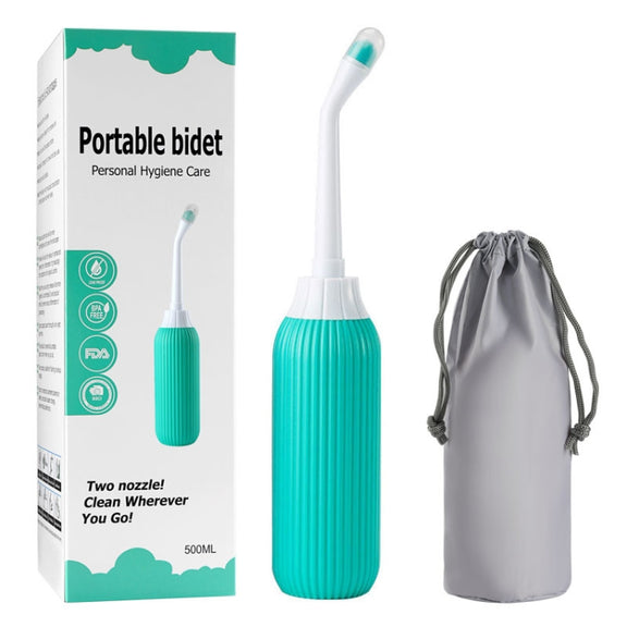 500ml Portable Feminine Washing Instrument Handheld Sanitary Wash Bottle For Pregnant Women, Model: Without Valve Green