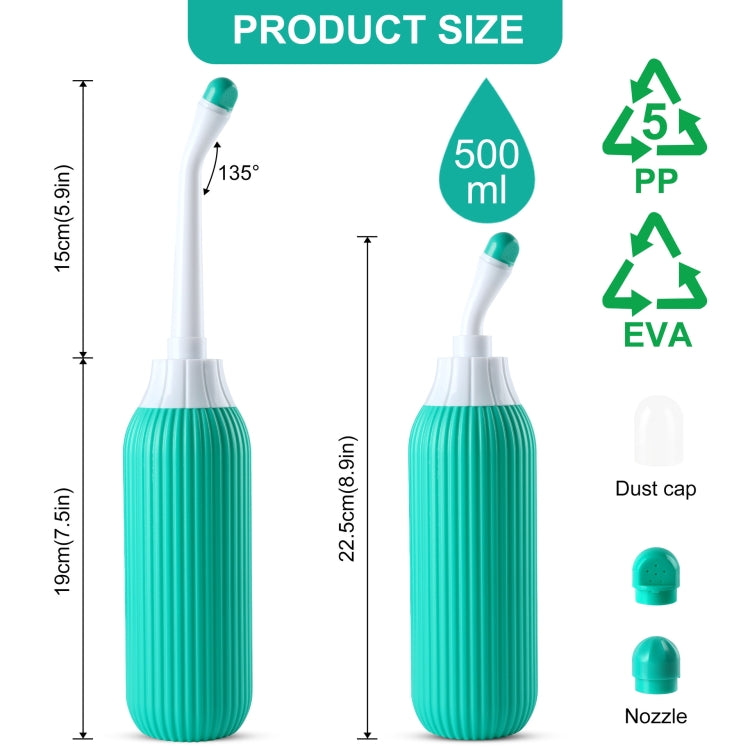 500ml Portable Feminine Washing Instrument Handheld Sanitary Wash Bottle For Pregnant Women, Model: Without Valve Green - free shipping - PMC TechLife - Order now!