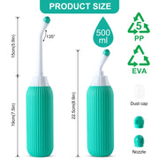500ml Portable Feminine Washing Instrument Handheld Sanitary Wash Bottle For Pregnant Women, Model: Without Valve Green