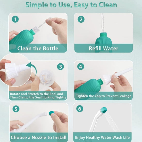 500ml Portable Feminine Washing Instrument Handheld Sanitary Wash Bottle For Pregnant Women, Model: Without Valve Green