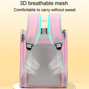 Square Foldable Cats Backpack Pets Outdoor Portable Double Shoulder Bag(Model 8 Gray)