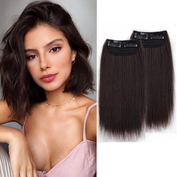Invisible Pad Hair Roots Both Sides Puffy Wig Piece Faux Hair Extension Pad Hair Piece, Color: 20cm Natural Black