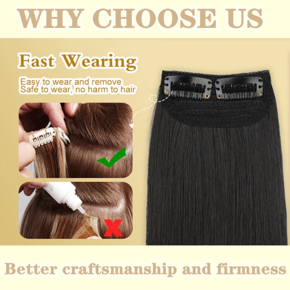Invisible Pad Hair Roots Both Sides Puffy Wig Piece Faux Hair Extension Pad Hair Piece, Color: 30cm Light Brown